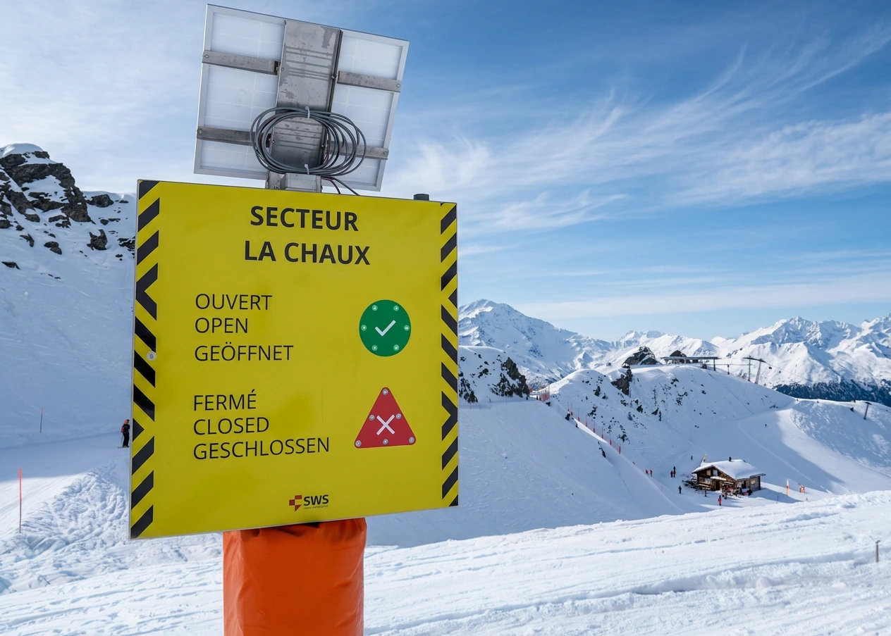 panneau sws ouvert fermé secteur la chaux